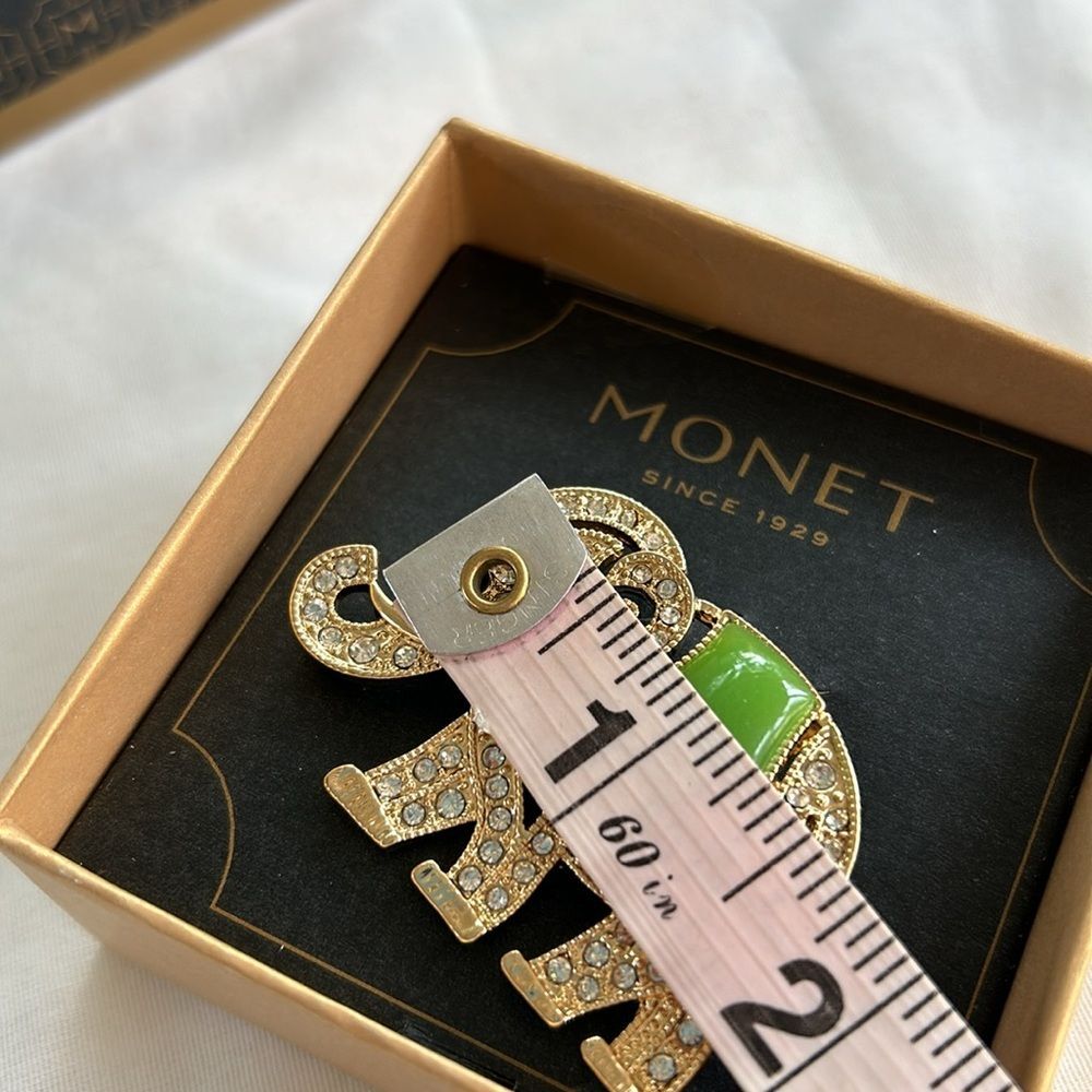 Monet Rhinestone Elephant Brooch NWT - Picture 5 of 6